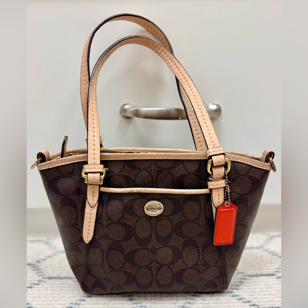 COACH Vintage Y2K Classic Signature Monogram Brown Coated Canvas Shoulder Bag - Picture 16 of 16